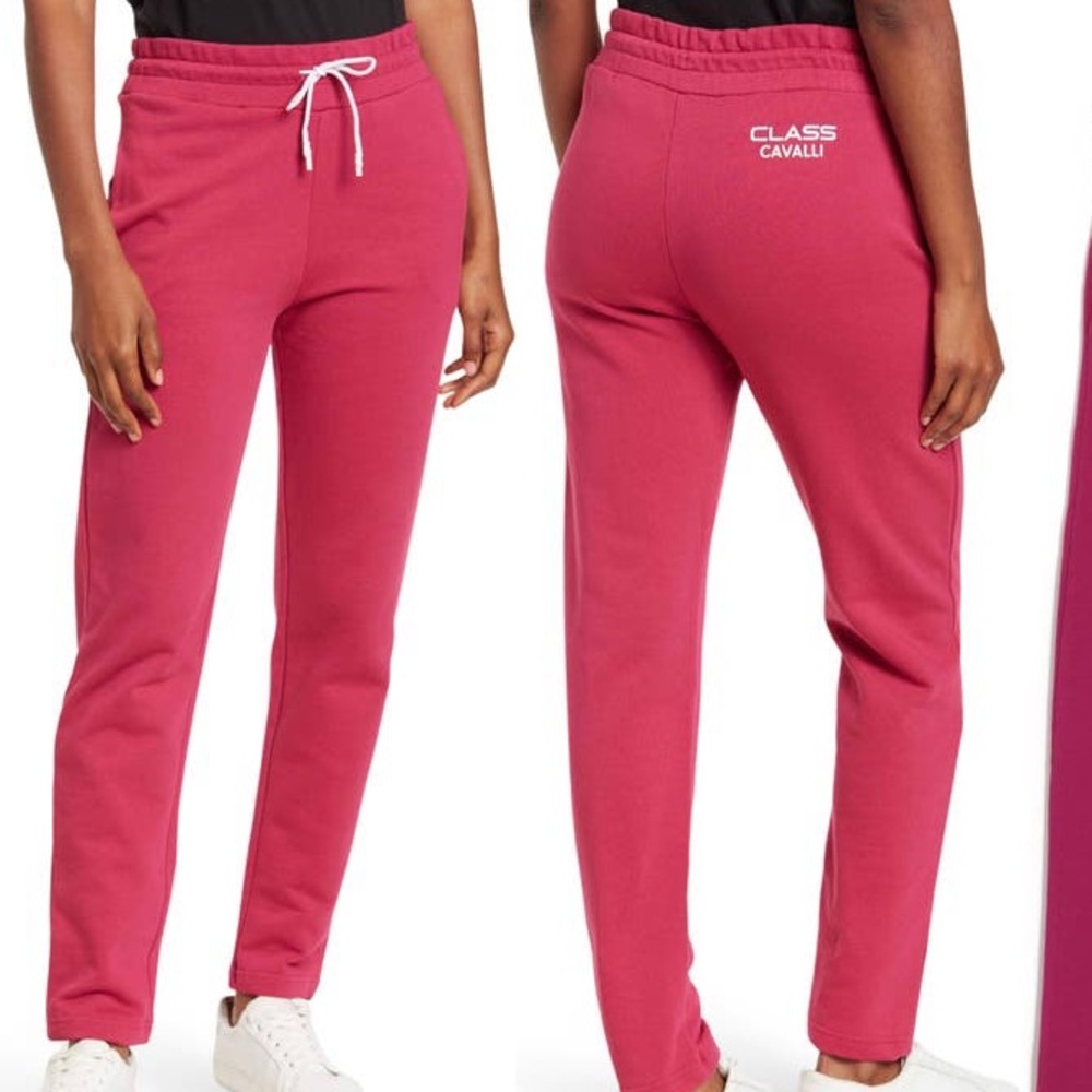 NWT Cavalli Class by Roberto Cavalli Sweatpants Pink